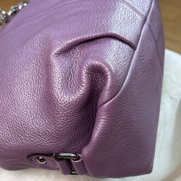 Coach Brooke Convertible Purple Soft Pebbled Leather Hobo/Shoulder Bag - Picture 9 of 16